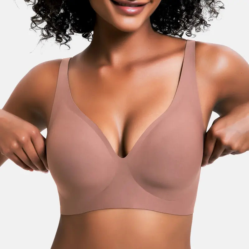Bravella Viral Jelly Wireless Seamless Deep V Push Up Bra