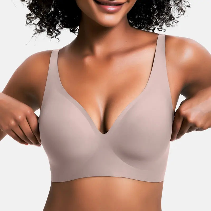 Bravella Viral Jelly Wireless Seamless Deep V Push Up Bra