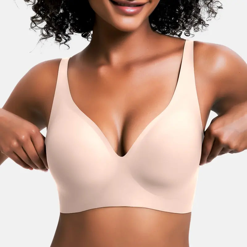 Bravella Viral Jelly Wireless Seamless Deep V Push Up Bra