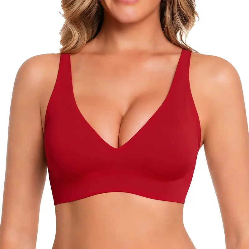 Bravella Viral Jelly Wireless Seamless Deep V Push Up Bra